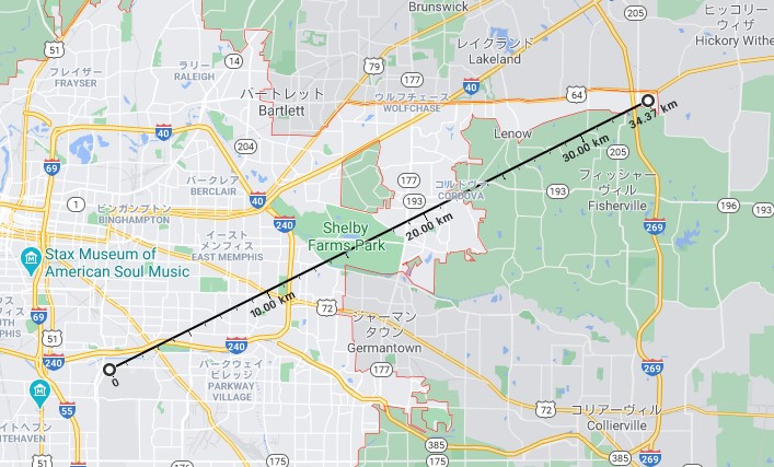 Googleマップで2点間の距離を測定する方法